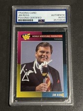 JIM ROSS 1995 WWF MAGAZINE SIGNED AUTOGRAPHED CARD PSA/DNA CERTIFIED
