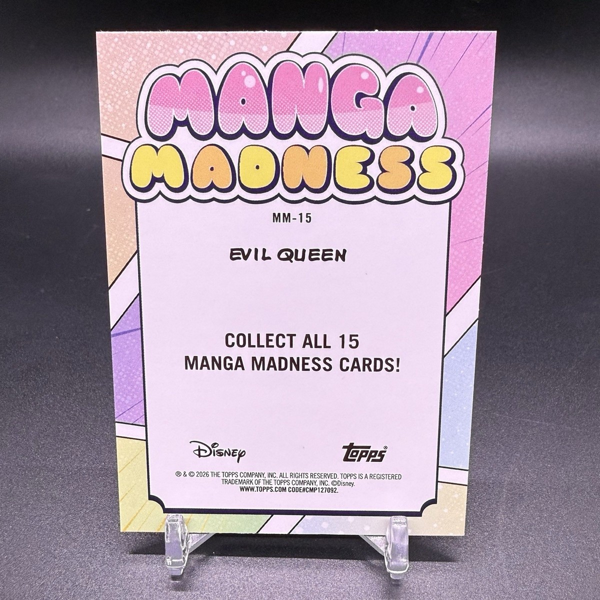 Disney - Reinaページ Manga! 🚨2026 Topps Disney Neon Evil Queen - MM-15 MANGA MADNESS