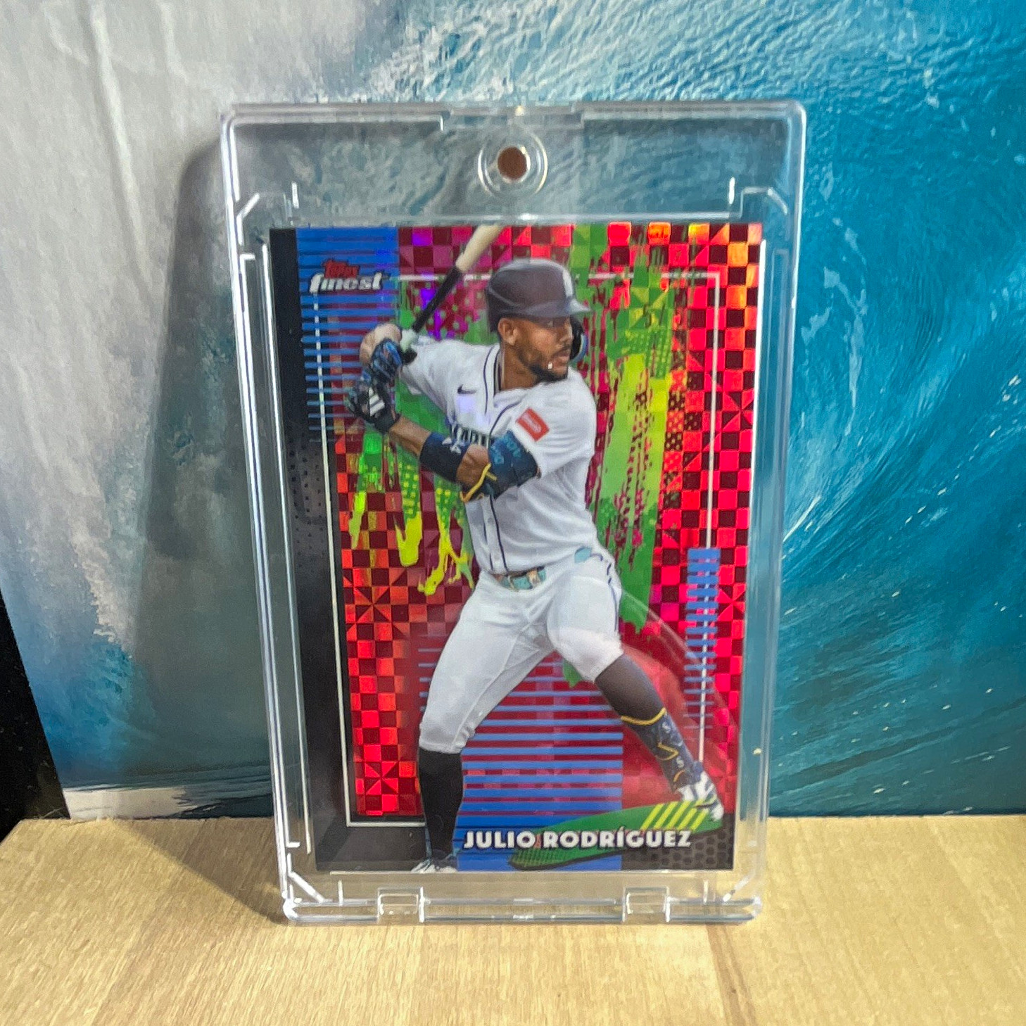 Topps 2026 Finest Julio Rodriguez Red X fractor 5/5 Book End Seattle Mariners