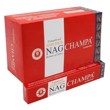 Vijayshree Golden Nag Champa Agarbatti Perfume Incense Sticks 180Gms,12 Boxes