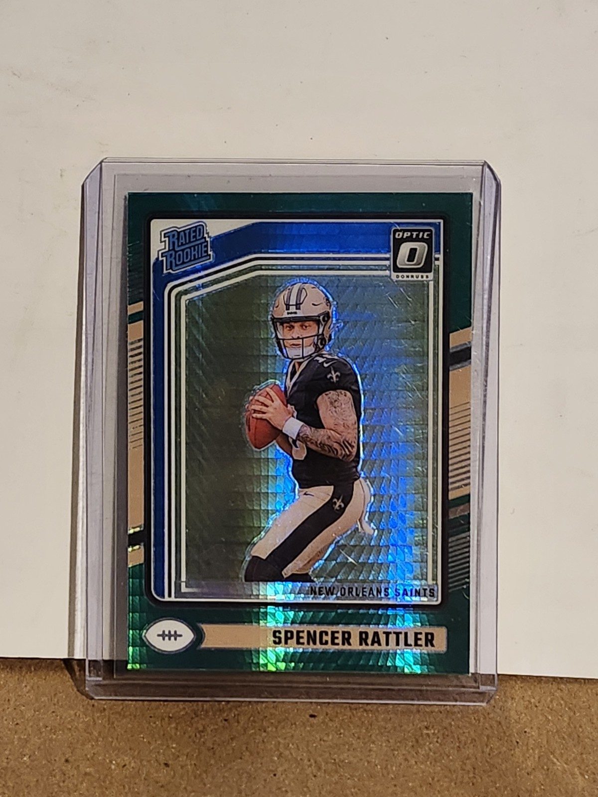 2024 Panini Donruss Optic - Rated Rookie Spencer Rattler #289 Green Hyper Prizm