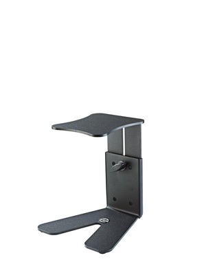 K&M 26772 Supporto Da Tavolo Per Monitor E Altoparlanti – Regolabile In Altezza 16,7-26,4 Cm, Carico 15 Kg, Realizzato In Germania