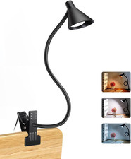 Clip on lamp for Bed Headboard with Clamp for Reading, Small Clip on Light