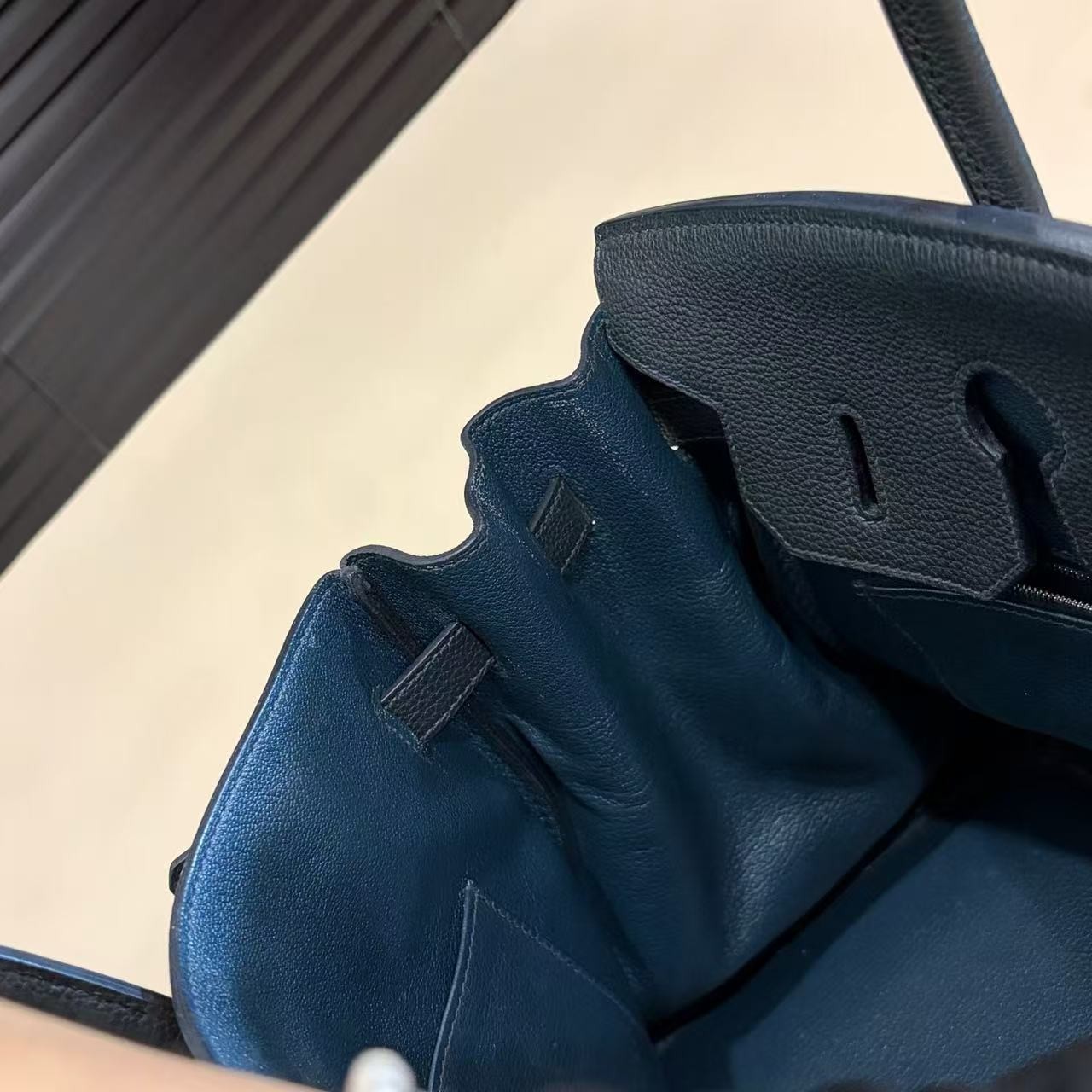 AUTH Hermès Birkin 35 Deep Green Togo Leather Palladium Hardware Top Handle Bag — image 24