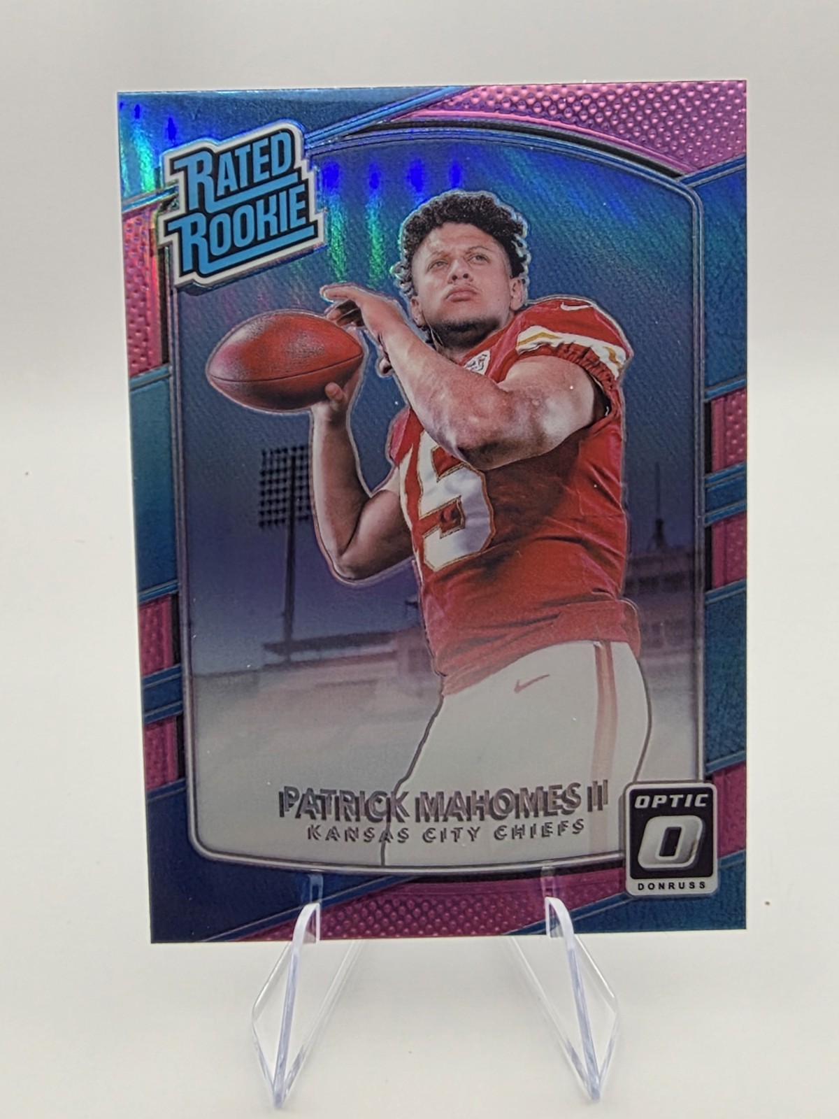 2017 Panini Donruss Optic Patrick Mahomes II Pink RC Rated Rookie #177 Chiefs