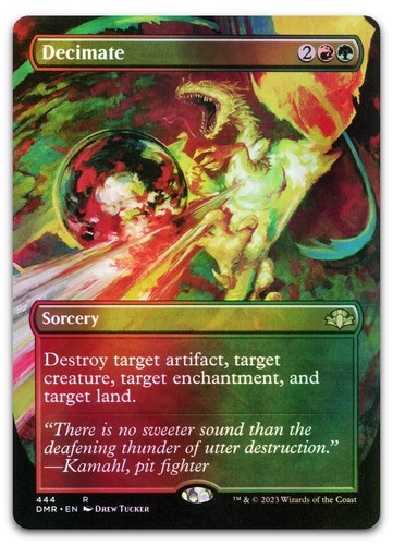 Decimate (Borderless) #444 Foil Dominaria Remastered
