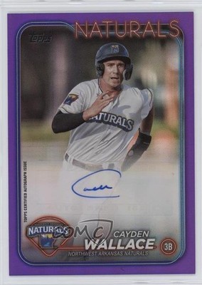 2024 Topps Pro Debut Purple Foil Auto 28/299 Cayden Wallace #PD-24 Auto 17hv