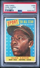 1958 Topps #488 Hank Aaron All Star PSA 3 HOF