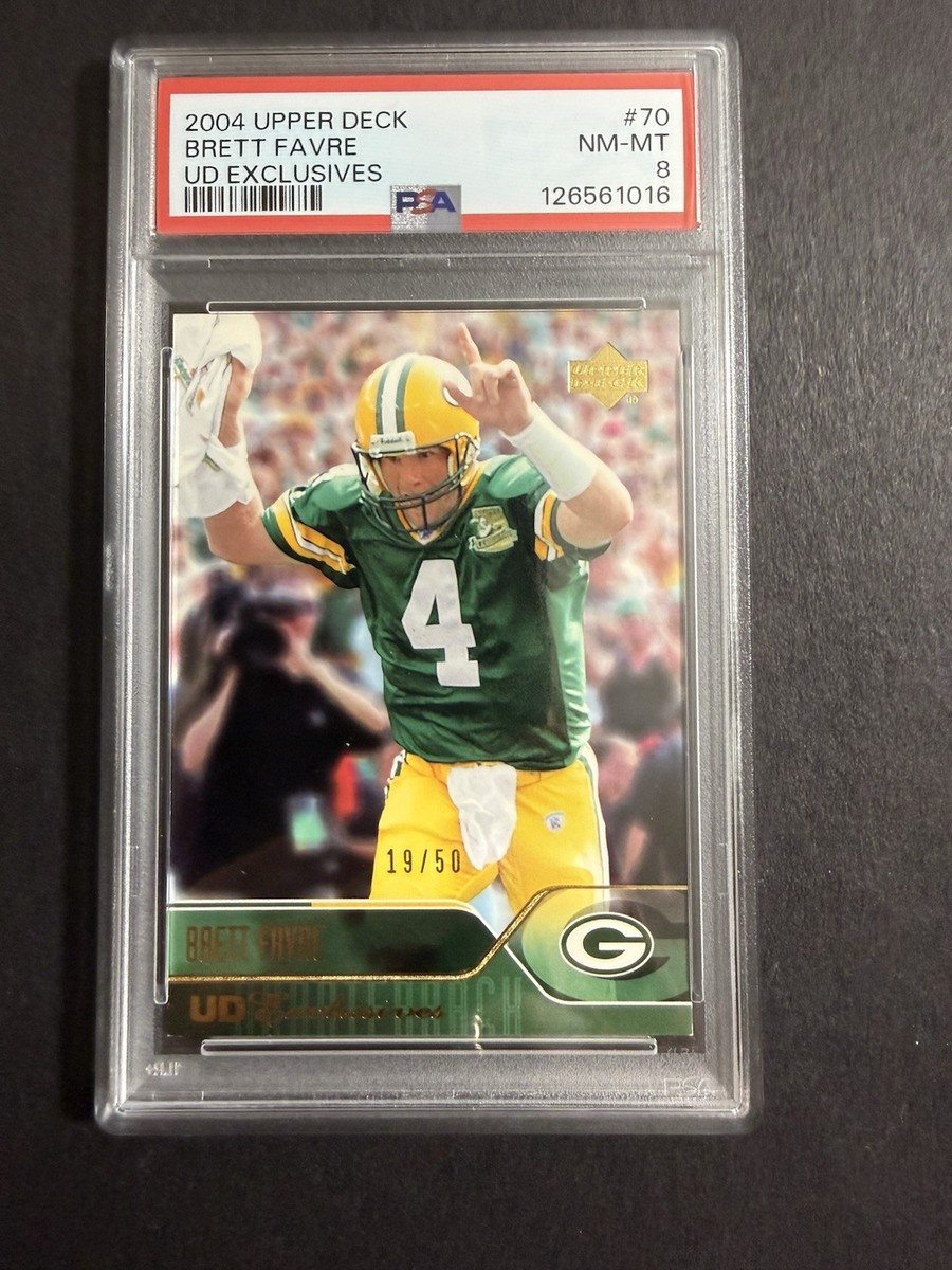 Brett Favre 2004 Upper Deck Exclusives Gold Foil SP /50 Packers