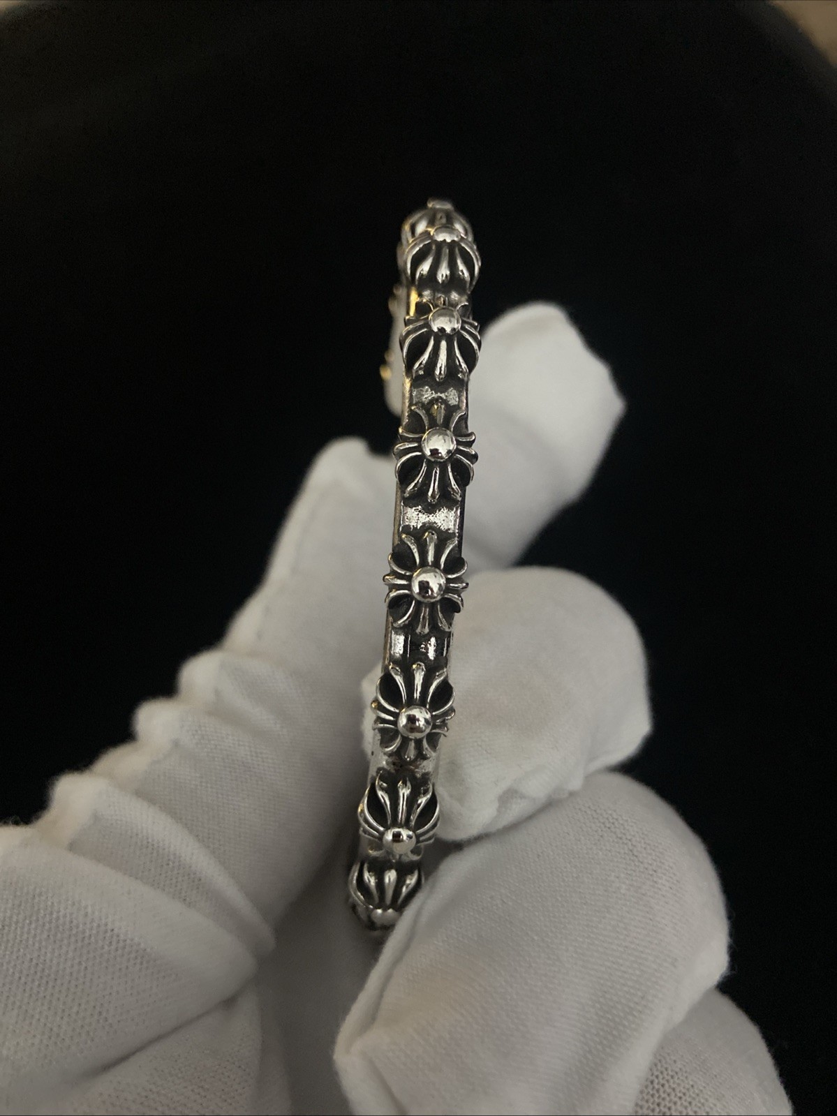 Chrome Hearts Tiny E Cross Bangle Adjustable Auct… - image 3