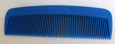 Goody Blue Hair Comb 5" Vintage USA-Made Durable Plastic Fine Tooth Free Ship