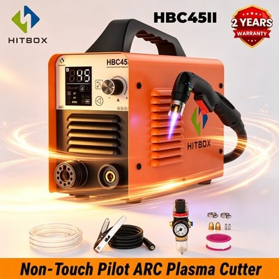 45A 110/220V Non-Touch (Non-HF) Household Pilot Arc HITBOX Plasma Cutter NEW