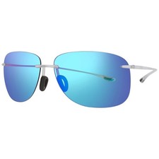 Maui Jim Hikina Crystal Matte Frame / Blue Hawaii Polarized Lenses B445-05CM NEW