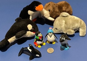 RARE Sea World Free Willy 1988 1989 McDonald's 5-6" Plush or 2.5-3" Plastic Toy