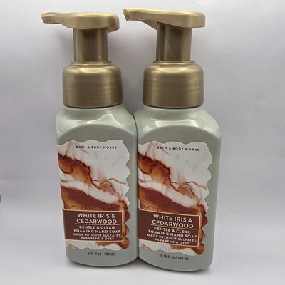 Bath & Body Works Foaming Hand Soap Lot 2 WHITE IRIS & CEDARWOODO