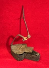 RARE CIVIL WAR ERA OFFICER'S IRON HANGING BETTY LAMP / WHALE OIL LAMP