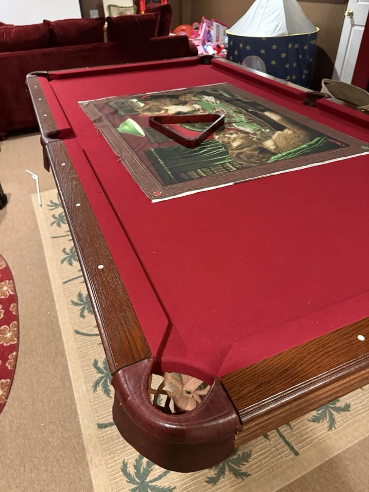 8ft Olhausen Slate Pool Table W/Rack, Cues & Balls - Outstanding Condition - Image 3 of 4