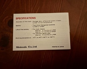 Game & Watch Nintendo Manhole Silver Series MANUAL retro classic toy game hobby