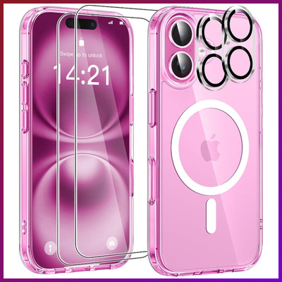 Handyhülle 5-in-1 Mag Safe Transparent PC Shockproof für iPhone 16 mit