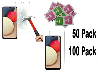 Lot of 100 50 Tempered Glass for Samsung Galaxy A06/A15/A16/A26/A35/A14/A36/A56