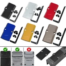 Aluminum Cover Plate for Glock 17 19 26 Trijicon RMR Cut Slides-Color Var