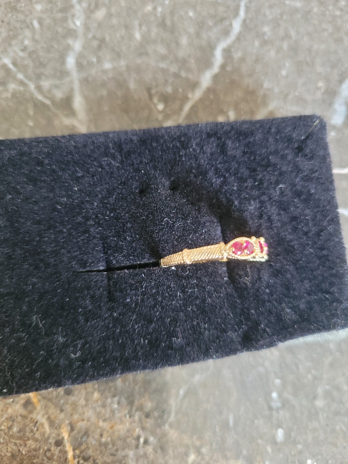 Judith Ripka 14k solid gold ruby ring size 6 - image 2