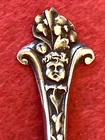 RARE! Cherub Baby Face 18C Pattern Gorham Sterling 4" Gilt Spoon Ribbed Bowl 8g
