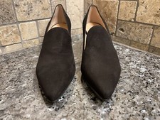 NEW Stuart Weitzman Black Suede Block Heel Pumps Womens Size 5 Scratch