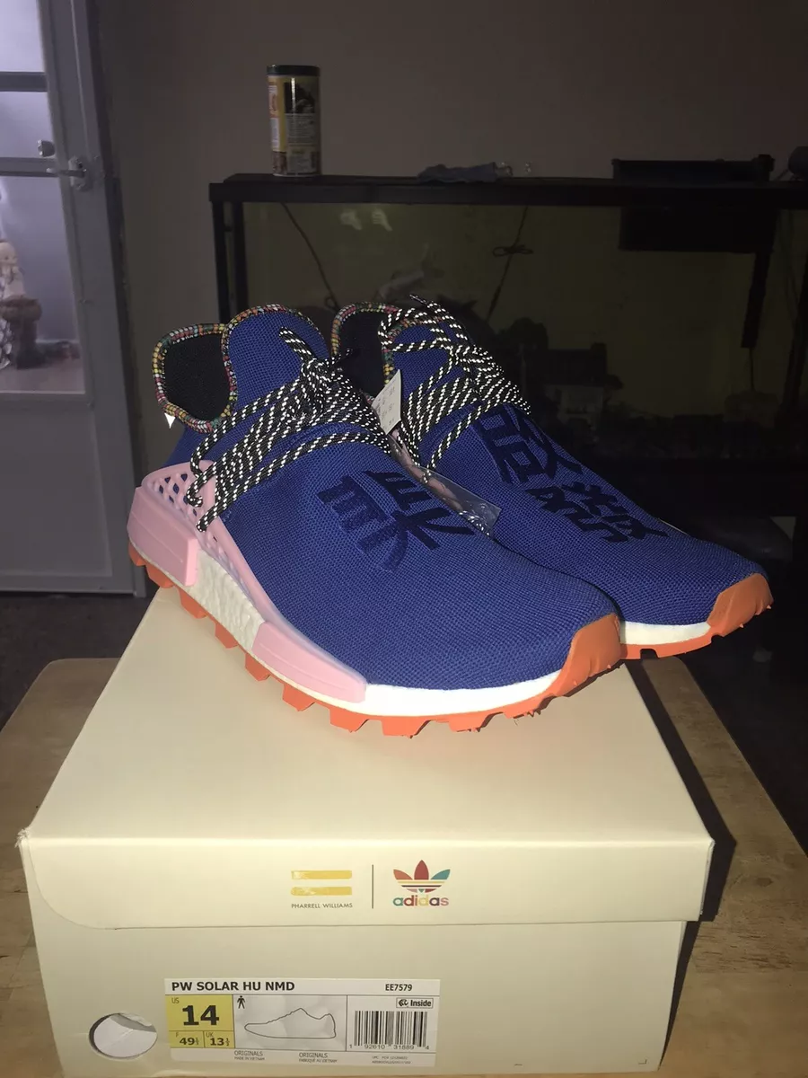 NEW Adidas Pharrell Williams Men's NMD Human Race Blue/Pink Sz 14 EE7579