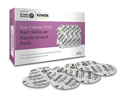 Kinetik Wellbeing TENS Pain Reliever Adhesive Gel Pads - Pack of 4