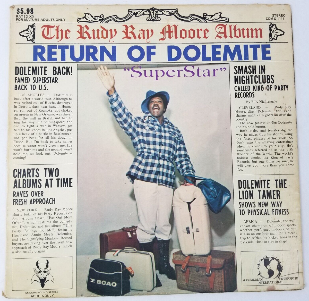 Rudy Ray Moore Return Of Dolemite Vintage Rare Limited Vinyl