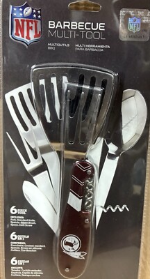 New 6-in-1 NFL Washington Redskins Multi-Tool BBQ Spatula Fork Spoon Knife Brush