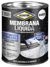 Bostik Membrana Liquida Rivestimento Polimerico Protettivo BIANCO Latta da 1 Kg.