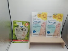 Lot Of 2 Moisturizing Gloves and 1 Intensive Healing Foot Mask (Pair) NEW 