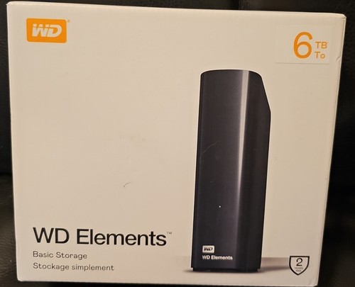 Western Digital Elements External Desktop 6Tb Harddrive Black Emea - WDBWLG00 - 第 1/8 張圖片