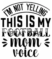Sublimation Print Football Mom Voice Ready To Press Heat Transfer