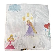 Pottery Barn Organic Disney TWIN Sz Flat Sheet Only CASTLES PRINCESS NWOT