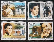 sCUBA Sc# 4872-4875  ERNESTO CHE GUEVARA birth  CHE  Cpl set of 4  2008 used cto