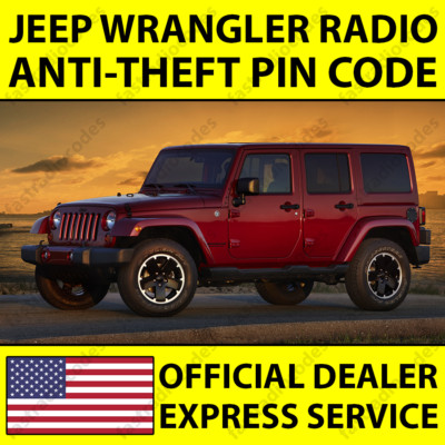  JEEP WRANGLER CAR RADIO ANTI-THEFT UNLOCKING PIN CODE FAST & RELIABLE SERVICE 