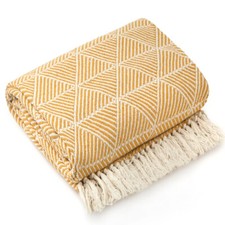 127x152cm Large 100% Recycled Cotton Woven Throws