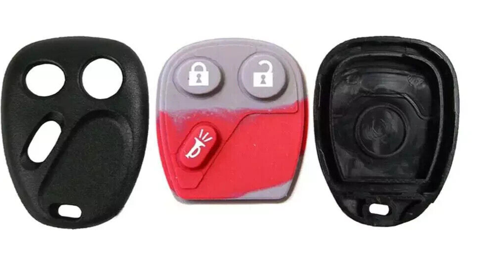 Replacement Key Fob Shell For 2004-2006 GMC Sierra - Case & Pad Only (No Electronics)