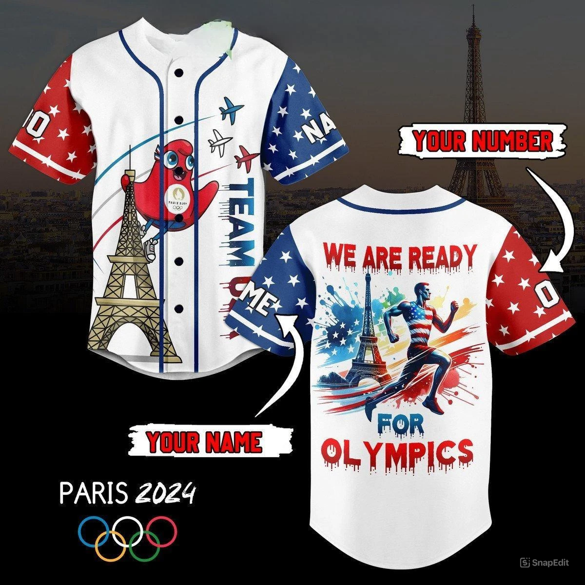 Team USA We Are Ready For Olympic Personalized Baseball Jersey