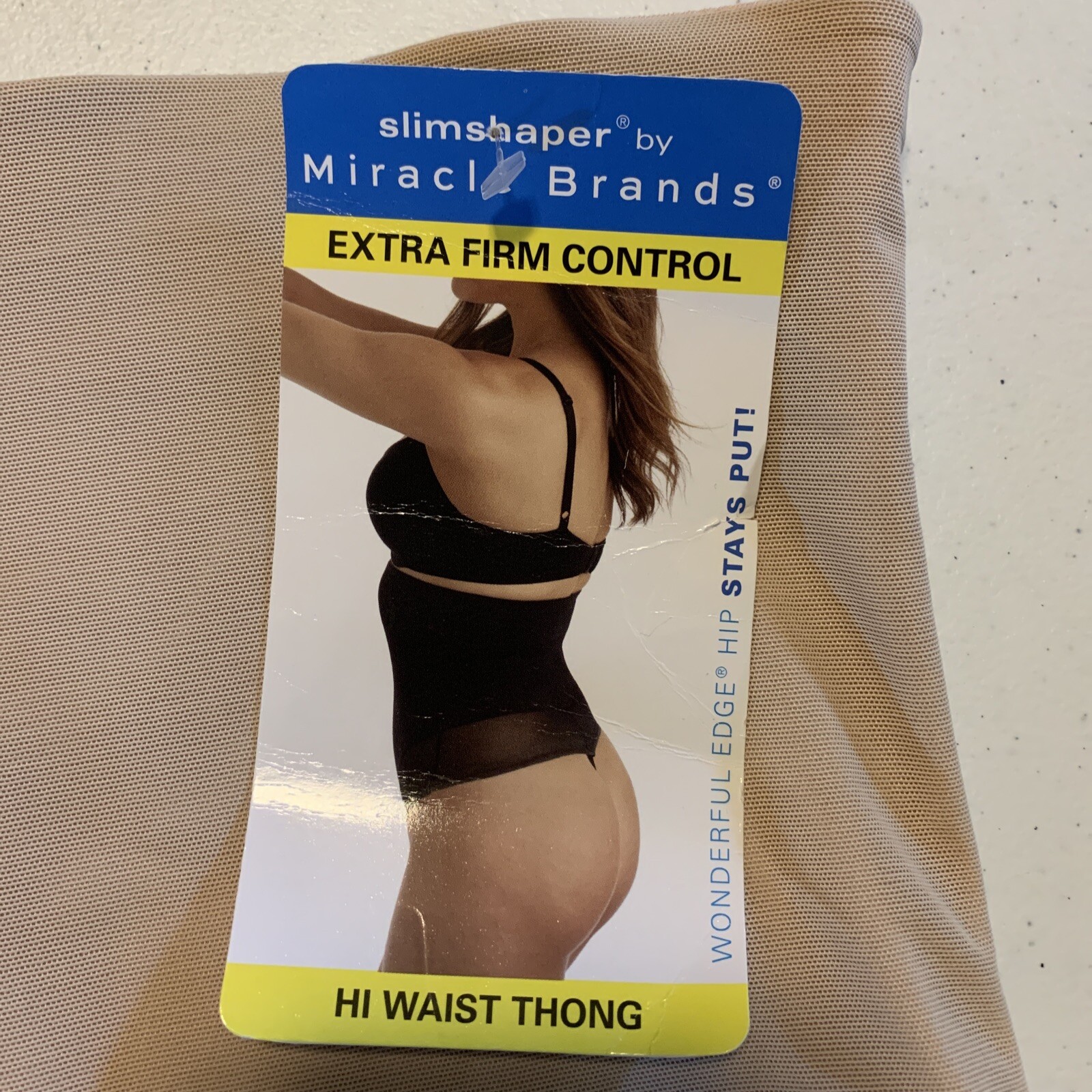 SlimShaper by Miracle Brands Womens High Waist Thong Nude M Medium