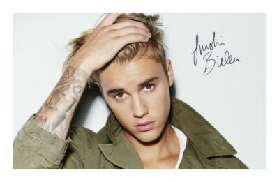 JUSTIN BIEBER AUTOGRAPH SIGNED PP PHOTO POSTER | eBay UK