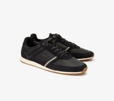 Lacoste Men's Menerva 319 1 CMA black Leather suede and Synthetic Trainers Sz 8