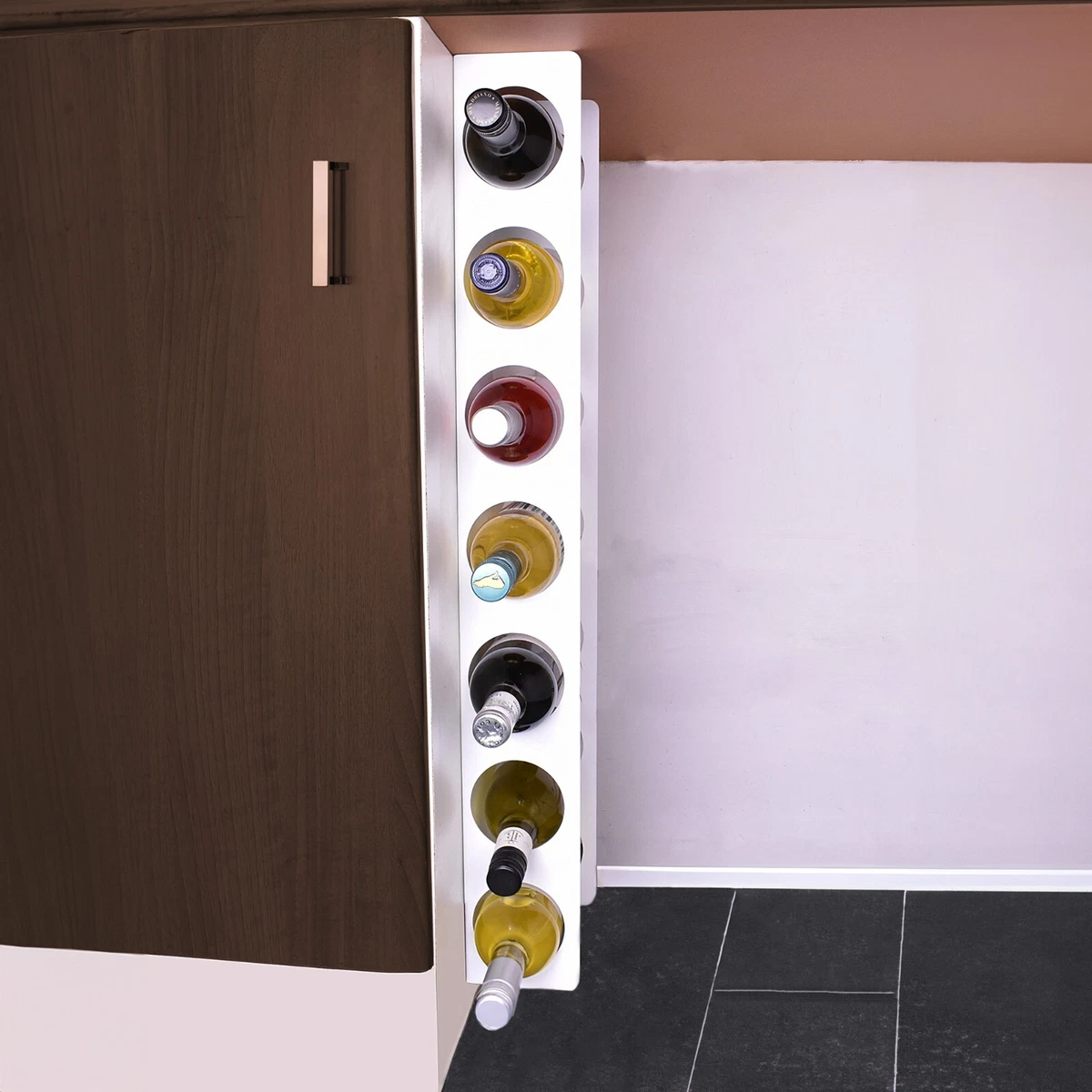 Wine bottle holder for shelf hot sale