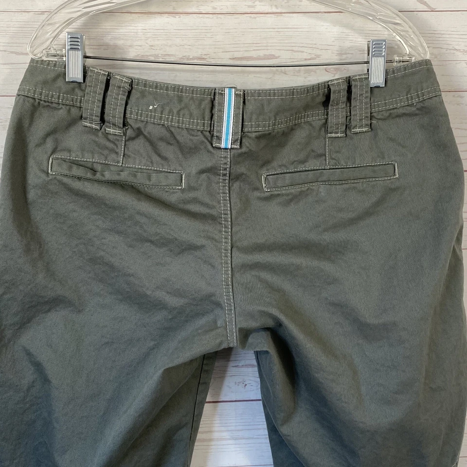 Bermudas de algodón Aeropostale talla 11/12 verde oliva frente plano 34x11 Foto 4 de 4