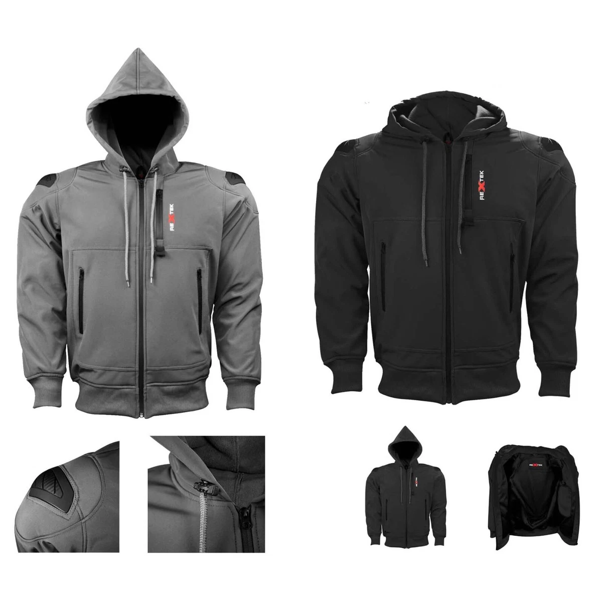 Motorbike Softshell Armour Hoodie Motorcycle Racing Protective Waterproof  Jacket | eBay