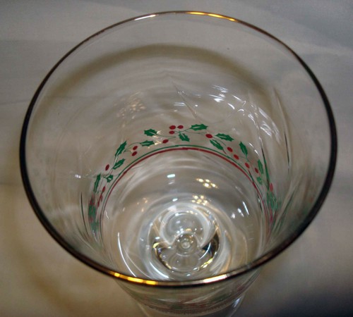 Vintage 1985 Arby’s Collectors Series Christmas Holly & Red Berry Berries Goblet - Picture 5 of 5