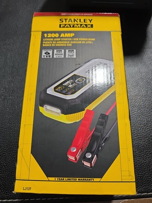 #ad Stanley FatMax 1200 Amp Lithium Jump Starter and USB Power Bank New Open Box $80.00